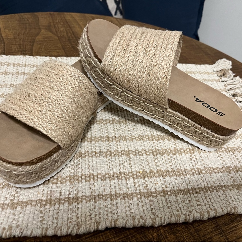 This Is My Beach Walk Platform Sandals